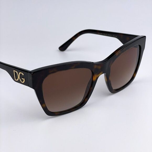 NEW D&G DG4384 502/13 Havana Brown Gradient Square Women Sunglasses - Picture 6 of 10